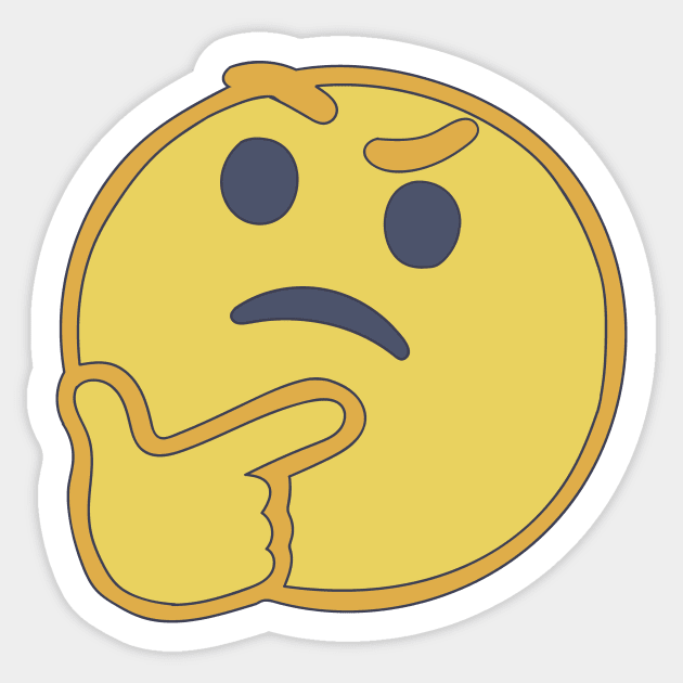 Thinking Emoticon - Deep Thought - Social Media Sticker by DeWinnes